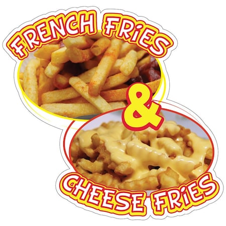 French Fries And Cheese Fries Decal Concession Stand Food Truck Sticker